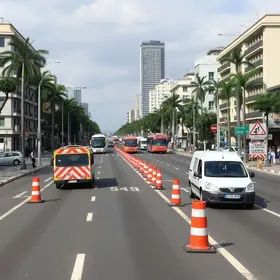 interdição de faixas na SP-310