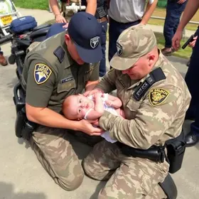 Policiais militares salvam bebê de engasgo