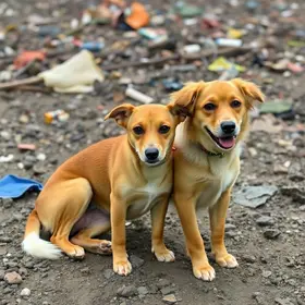 cães abandonados